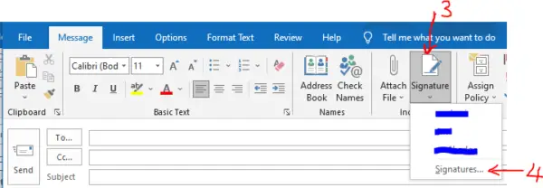 how to add signature in outlook on desktop