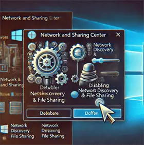 Disabling Network Discovery and File Sharing