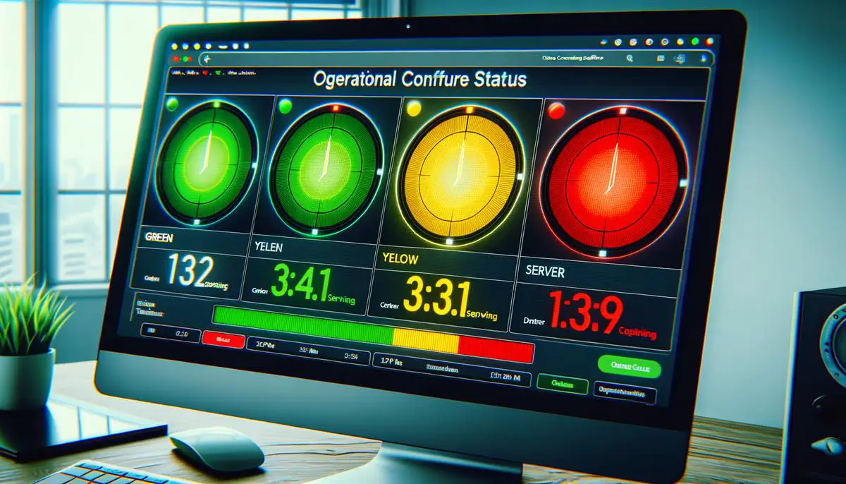 Image of a computer screen showing the operational status of Microsoft Teams' servers on a website